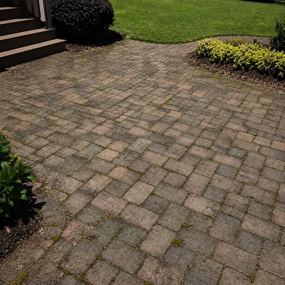 Before and after paver-sealing